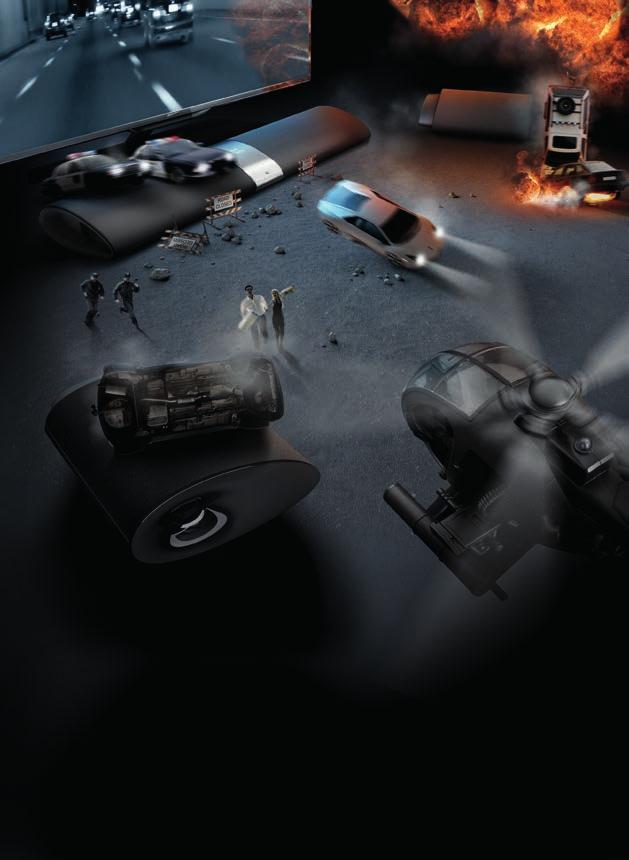 Be surrounded in seconds. The Philips Fidelio SoundBar with instantly detachable wireless surround sound speakers.