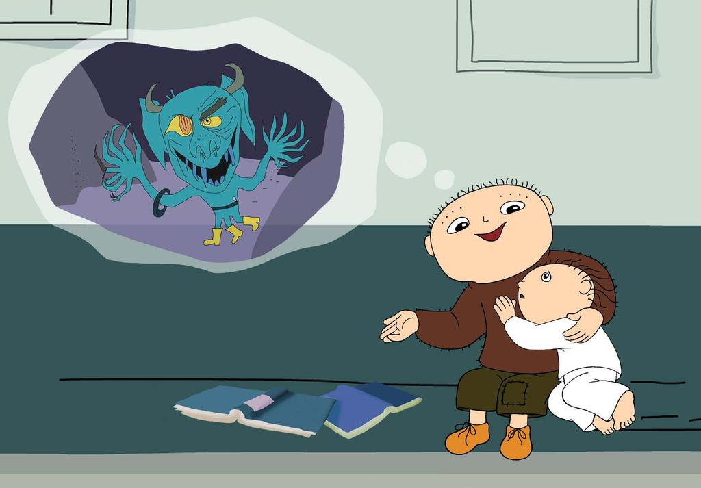 Mera monster, Alfons Tre nya historier om Alfons Åberg som bor med sin pappa och katten Pussel.