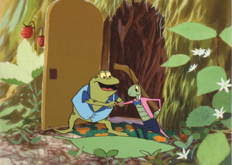 Kalle Stropp och Grodan Boll Gräshoppan Kalle Stropp, Grodan Boll och deras vänner bor på en grönskande svensk sommaräng. Därifrån kidnappas Hönan en dag av skurkarna Pudding och Kalson.