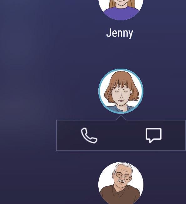 Du kan dessutom redigera People edge-panelen genom att trycka lätt på trycka lätt på REDIGERA under People edge.