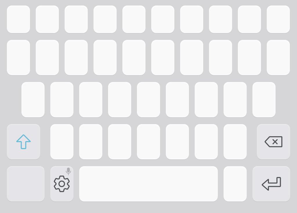 Grunder Ange text Tangentbordslayout Ett tangentbord visas automatiskt när du anger text för att skicka meddelanden, skapa anteckningar och annat. Textinmatning stöds inte på vissa språk.