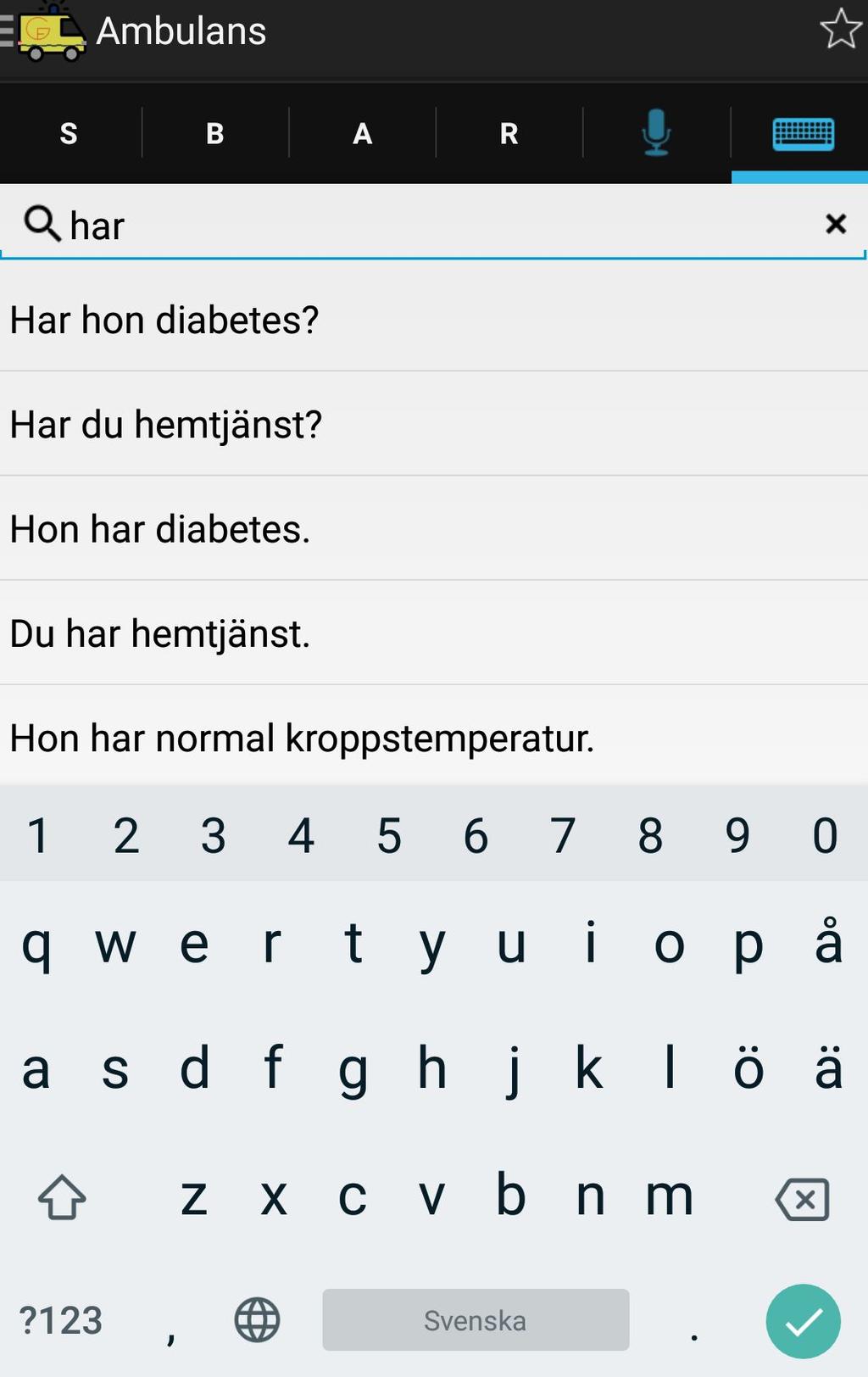 appen föreslår