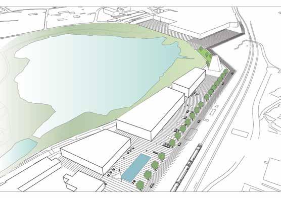 PARKOUR GRÖNA LÄNKEN KLÄTTRING KULTURLÄNKEN AKTIVITETSPARK MULTIFUNKTION Gång- och cykelbro över spårområde (Paleisbrug).