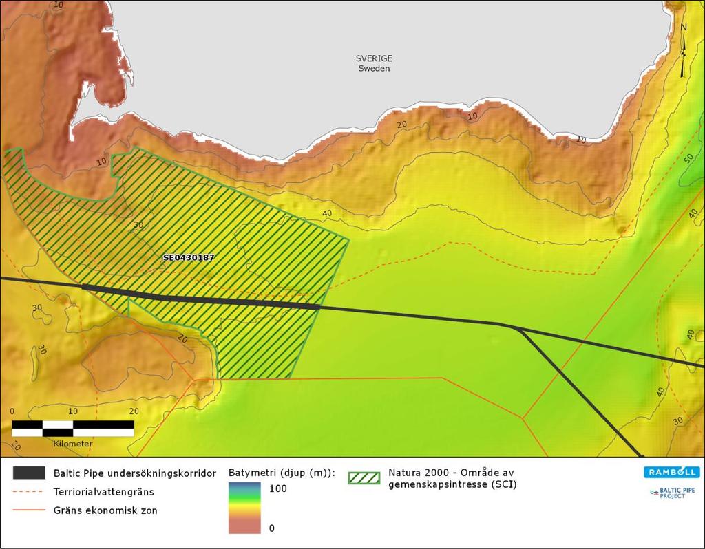 12 of 28 miljökonsekvensbeskrivningen (MKB) för Offshore Baltic Pipe-projektet. Undersökningsprogrammet kommer att överensstämma med lagliga krav och standarder. 8.