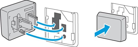 Installation och inställning Så här installerar du det trådlösa nätverkskortet: 1. Stäng av skrivaren. 2.