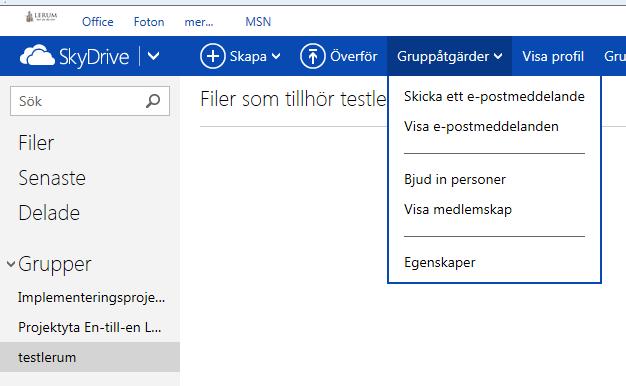 5 (11) Skicka e-post till alla i gruppen För att skicka en e-post till alla i