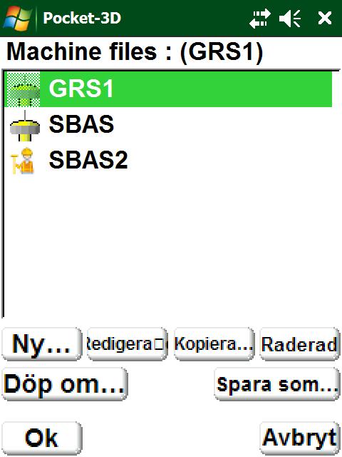 profil. Du kan även Ta bort, Döpa om, eller Kopiera en profil till eller från ett minnes (SD)-kort.