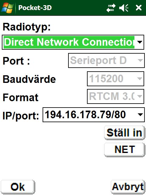 att ändra Radio och