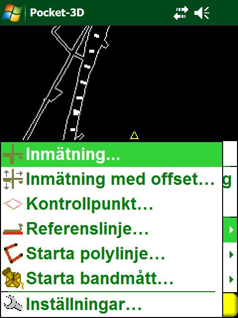 Klicka Inmätningar (Mätpkt) Klicka