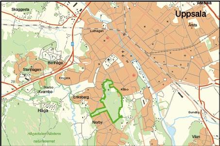 Hitta hit Stadsskogen Stadsskogen ligger i de sydvästra delarna av Uppsala mellan stadsdelarna Kåbo, Eriksberg, Norby och Rosendal.