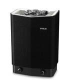 SENSE SPORT 1 6,6 kw - för bastuvolym 4-8 m³ 8 kw - för bastuvolym 6-12 m³. 2 Erbjuder klassisk torrbastu. 3 Manöverpanel med termostat och mekanisk timer integrerad nedtill på aggregatet.