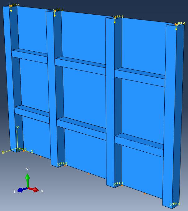 7 FE-modellering En väggkonstruktion simulerades i finita element programmet, Abaqus.