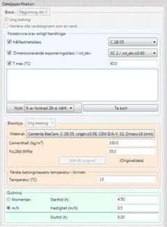 Pågjutning del 2 Krav: C 28/35 XC 2 T max.