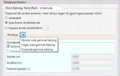 Bjälklag undersida Det är inte ung betong så justera namnet till: Undersida Randtypen