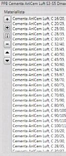 det valda materialet (alla värden dupliceras) Importera materialdefinition (används endast för vid anpassning av materialdata till försök för ung betong i kombination med