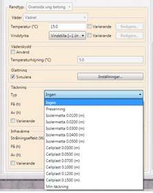 2 10 Material och materialdatabaser 19 Starta om PPB och skapa ett nytt projekt med ett typfall som använder täckning, t.ex.
