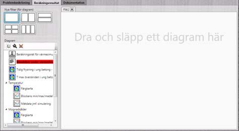 Första diagrammet 1 2 3 1: Klicka på knappen för ny flik med ett diagram 2: En tom flik dyker upp 3: Dra