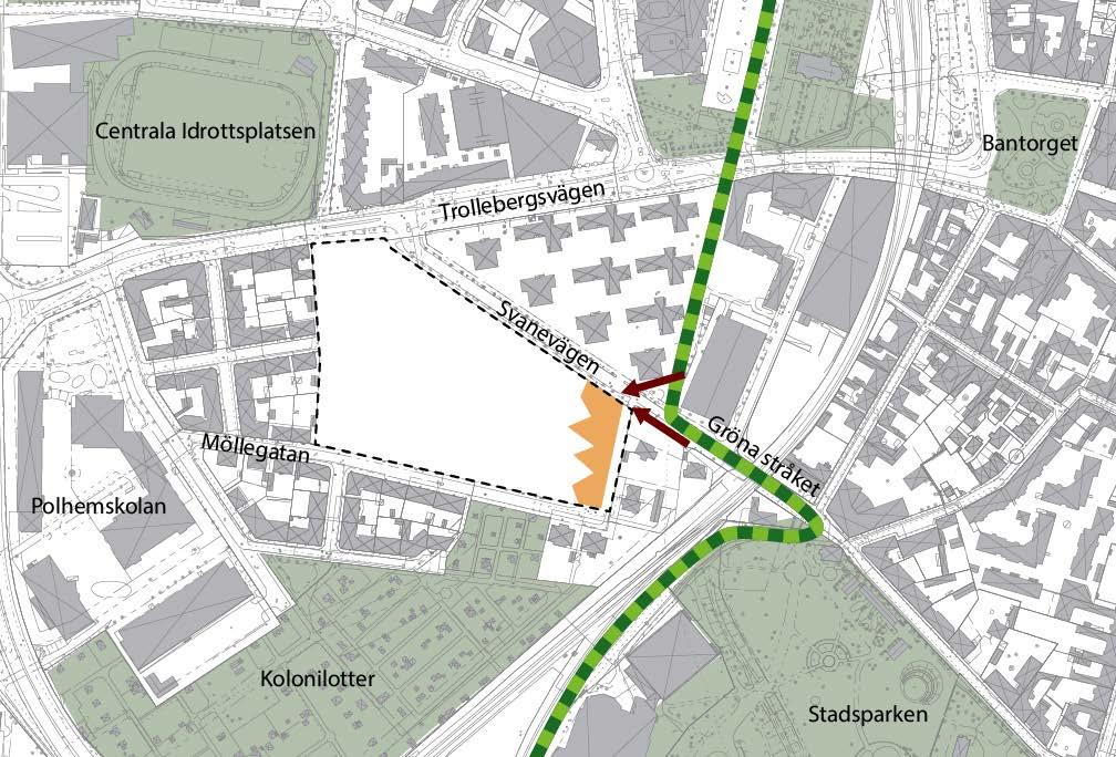Serviceförvaltningen 16(49) Riktlinjer Riktlinjerna för bebyggelsestrukturen och riktlinjer för gymnasieskolan sammanfattar de ovannämnda ställingstaganden.