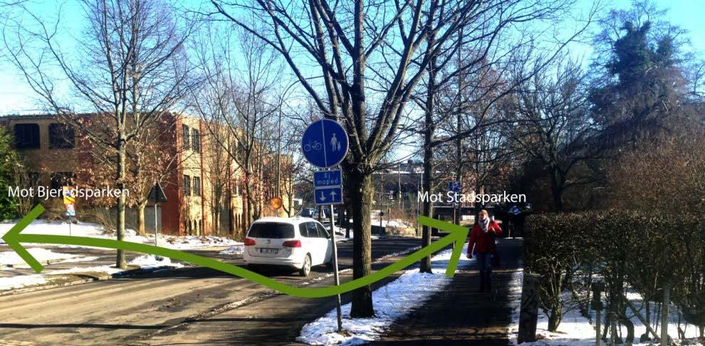 Serviceförvaltningen 20(49) Nordöstra delen av skolområdet har extra stor vikt för stadens gröna stråk p.g.a. närheten till ett huvudstråk Bjeredsparken-Stadsparken, vilket framgår av fotografiet.