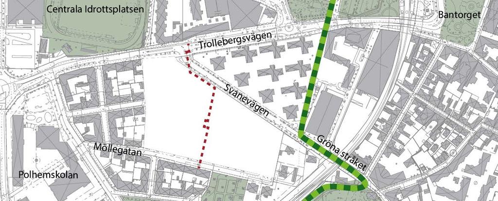 Serviceförvaltningen 41(49) Befintliga ledningar i mark Det går en fjärrvärmeledning tvärs över tomten. Kostnaden att flytta den är ca 1Mnkr.