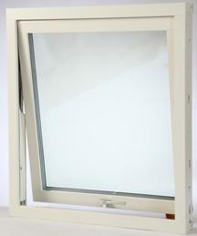 Öppning och vädring Fast öppningsspärr med öppning 100 mm där bågen spärras automatiskt när fönstret öppnas.