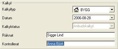 Ritningen till detta garage återfinns i Bilaga: Garaget. Handledningen baserar sig på BidCon BYGG basversion E1. 5.1 Skapa en ny projektkalkyl 1.