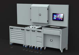 och städat) Dimension 2640 x 500 x 1890mm. Färg RAL7040 & RAL7016. 9.