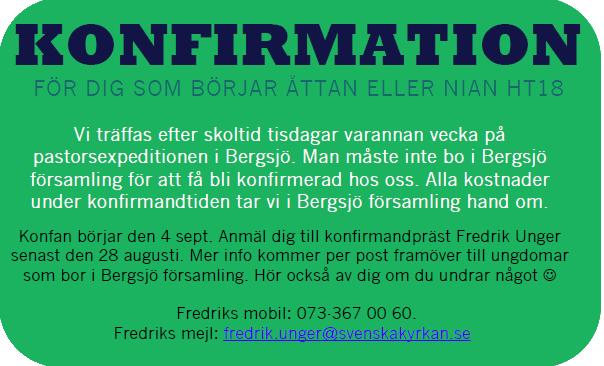 00 Högmässa. Fredrik Unger. 2 september, 14 e. tref.