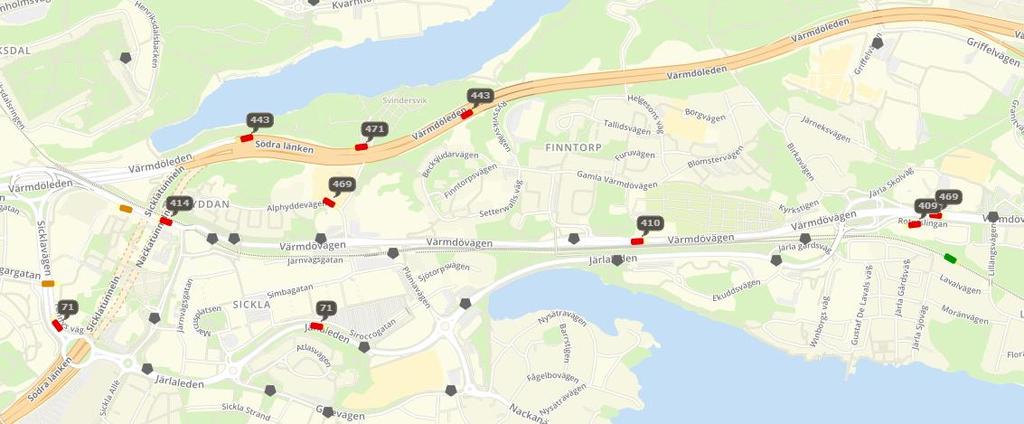 Tid i kö (minuter) kommun / 2018-3.1.3 Linje 801 Gullmarsplan Älta gård För linje 801 från Älta till Gullmarsplan har kötiden för bussen minskat 2017 jämfört med 2016.