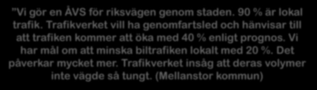 Det blir svårt för oss att bygga ut har mål om att minska biltrafiken lokalt med kapacitet 20 %.