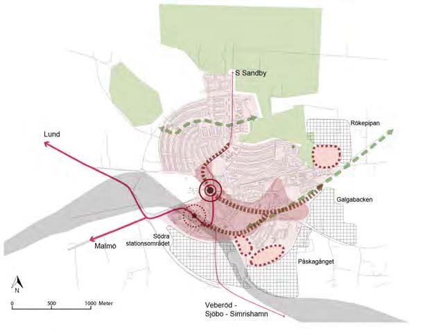 Utveckling i Södra Sandby MAX IV och Brunnshög genererar intressanta utvecklingsmöjligheter. I första hand bör Södra Sandby växa genom förtätning och stadsutvecklingsprojekt i de centrala delarna.