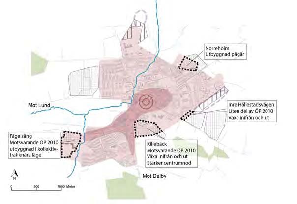TECKENFÖRKLARING UTBYGGNADSSTRATEGI FRAM TILL 2035 Stadsutveckling; tätortsgräns respektive utvecklingsfokus och stadsutvecklingsnod Strukturbärande grönstruktur Alternativa lägen för särskilda