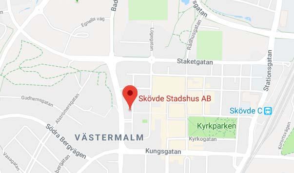 Vägbeskrivning till första närträffen Yh- utbildningen äldrespecialiserad undersköterska kommer vid höstens första närträff att träffas i Skövde stadshus, Fredsgatan 4, Skövde.