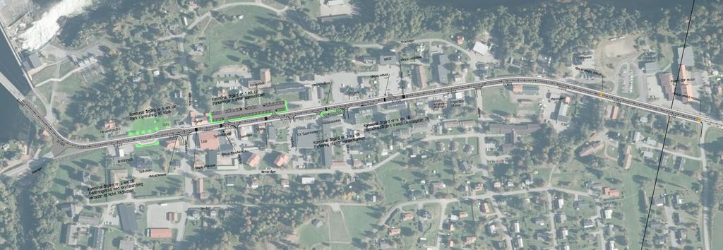 Översikt Projekteringsförutsättningar Total längd är ca 1,3 km - Från bro över Indalsälven till Anders Olof skolan (fram till Ljungvägen) Start vid bro KM 0/000 (Obs söder om skolan blir oförändrad