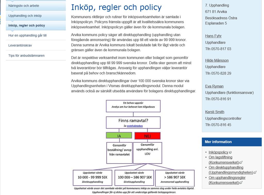 4. Information om LOU (lagen om offentlig upphandling) finns via en länk på denna sida. Även våra interna riktlinjer och inköpspolicy finns här.