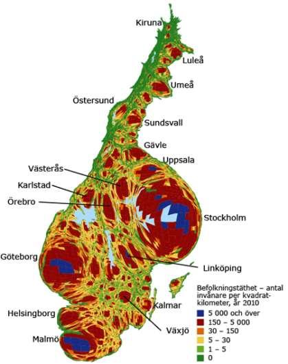 Sverige var Europas snabbast urbaniserande land