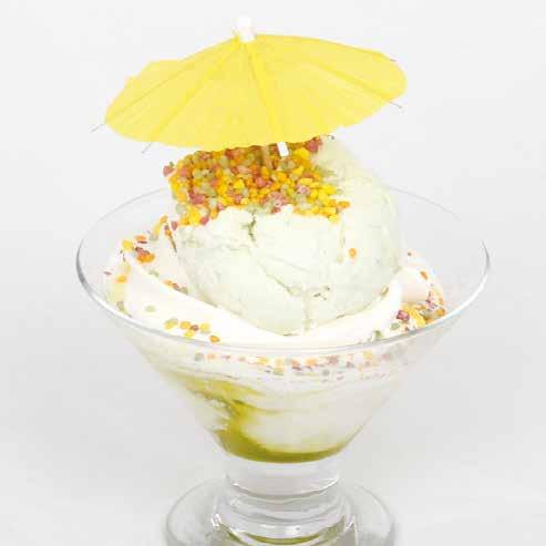 Lanternan Poppis för alla de som älskar svenska frukter GLASS: Mjukglass & päronglass SÅS: Äpplesås GARNERING: Tuttifruttipärlor 70 GLASSENS HISTORIA Det är ingen som riktigt vet hur länge