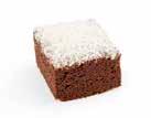 Dekorera bakverken för en personlig touch! 123. BRWNIE 12 bitar En klassisk brownie bakad på smör, toppad med mörktryffel och hasselnötter. 120.
