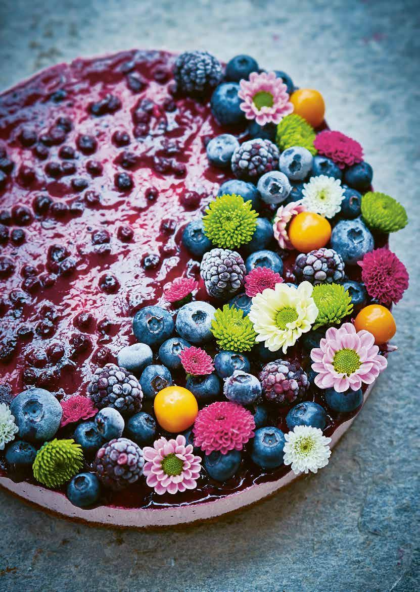 Cream cheesecakes Vill du dekorera med ätbara blommor?