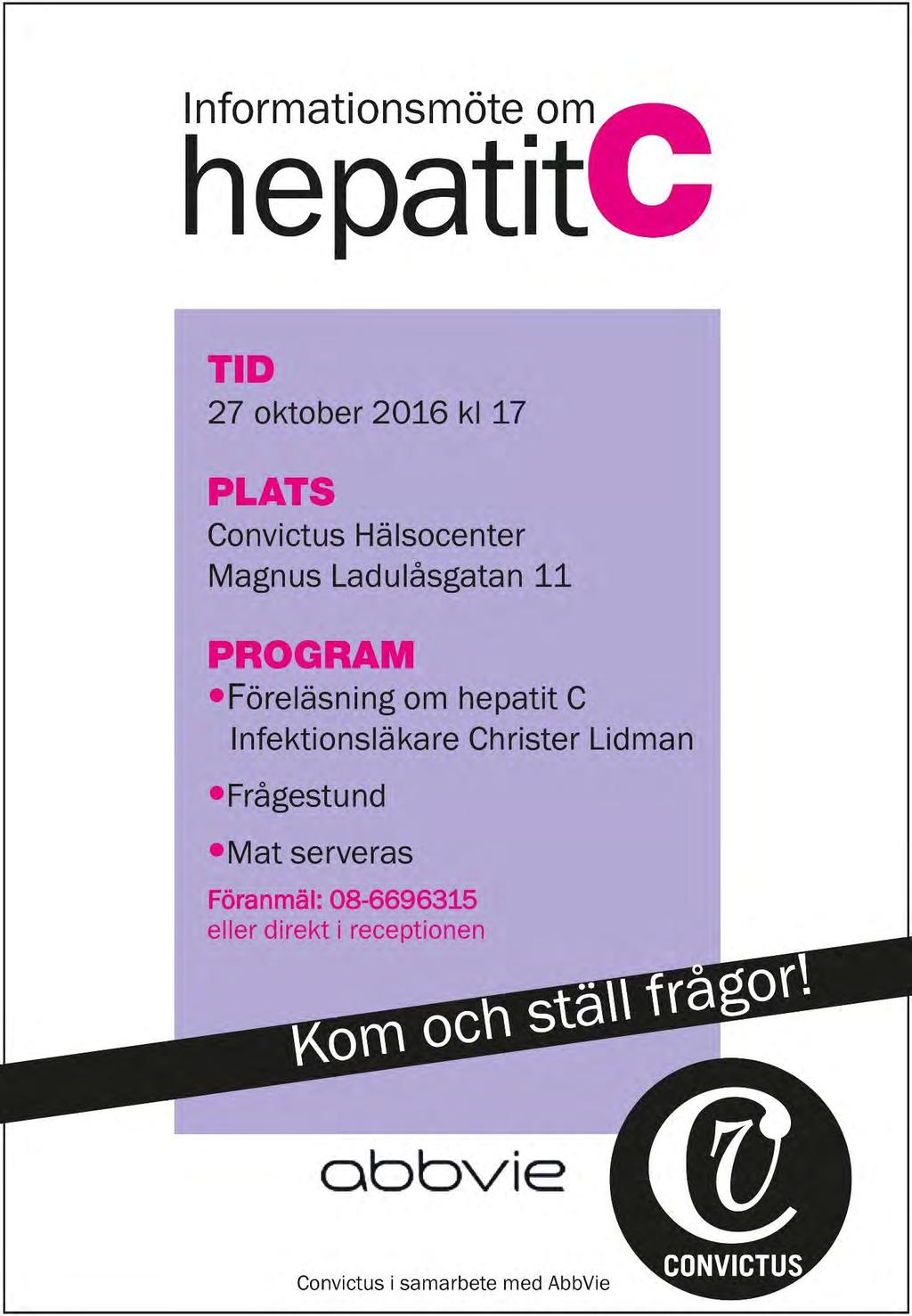 Även utbildning ingår på Convictus Hälsocenter.