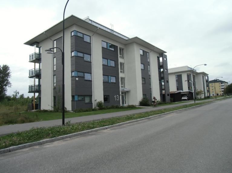 Passivhus Pärllöken 24 lägenheter. Energiförbrukning per m² kommer är 23 kwh/m²/år.