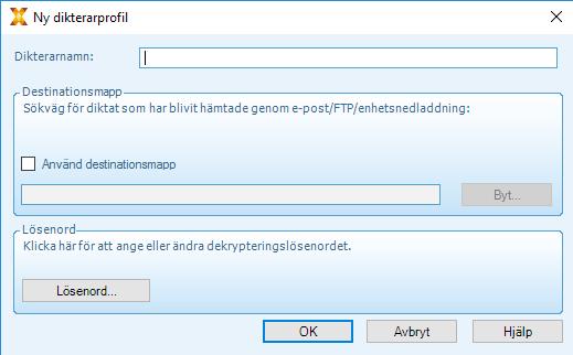 Skicka och ta emot dikteringsfiler automatiskt Som standard överförs dikteringsfiler i Utkorgen bara om du klickar på knappen Skicka och ta emot i verktygsfältet.