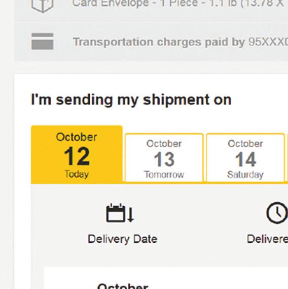 MyDHL+ tillåter dig att välja från en lista av ofta skickade varor för att
