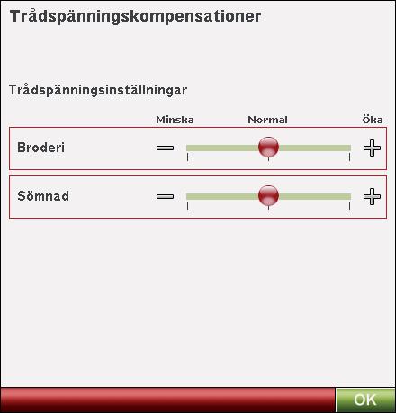 MASKININSTÄLLNINGAR Inställningarna som görs på skärmen sparas när maskinen stängs av. Språk Tryck på ikonen för språk för att se de olika språken. Välj önskat språk genom att trycka på det.