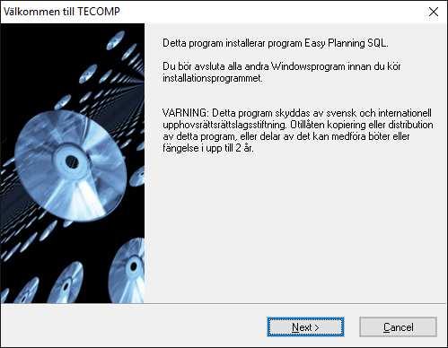 Installation Installation - Demoversion Aktuell demoversion av Easy Planning samt en användarhandbok hämtar du på www.tecomp.se.