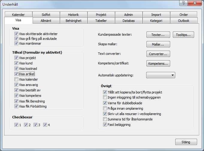 Kompetenser och certifikat Du kan skapa en värdelista med kompetenser och en lista med certifikat.
