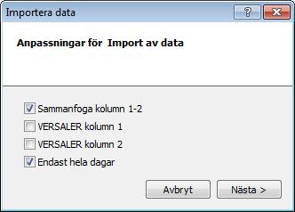 Import och export Importera data via urklipp Data kan importeras till Easy Planning via Excel och urklipp. Gör så här för att importera data från Excel 1.