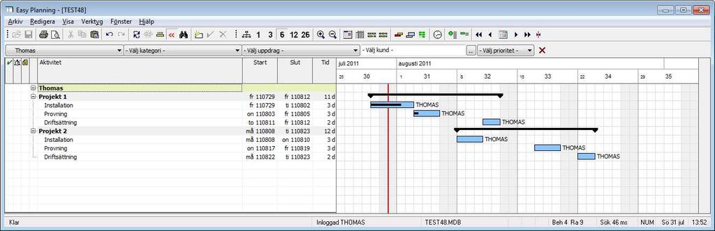 SYNKA MED OUTLOOK Easy Planning kan synka med Outlooks kalender, synkningen kan startas antingen manuellt eller tidsstyrt så länge Easy Planning är igång.