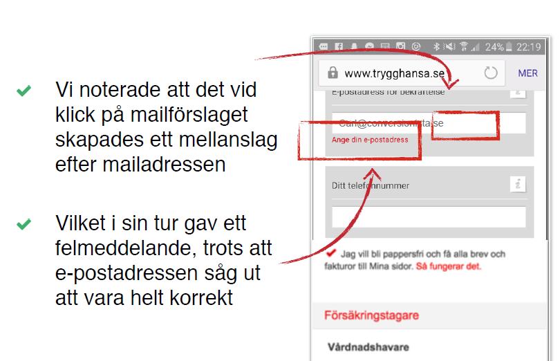 Vi jagade rätt på en verklig telefon Eftersom