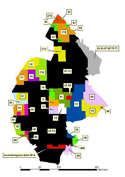 Fig. 1. Inventeringsområdet år 20